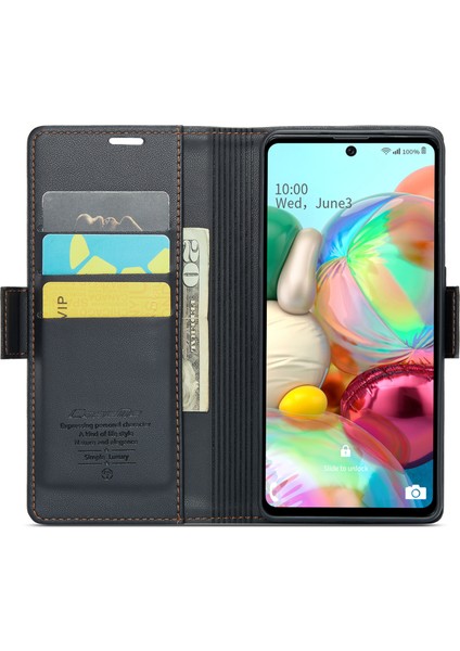 Samsung Galaxy A71 4g SM-A715 Pu Deri Stand Telefon Kılıfı Rfıd Engelleme Cüzdan Kapağı (Yurt Dışından) fiyatları
