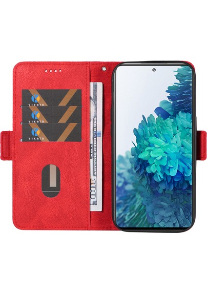Samsung Galaxy S20 FE/S20 Fe 5G/S20 Fe 2022/S20 Lite Deri Kılıf Renklemli Rhombus Baskalı Stand Telefon Kapağı (Yurt Dışından)