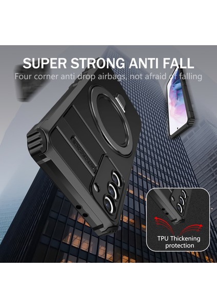Samsung Galaxy S21 Plus 5g Manyetik Metal Yüzük Cep Telefon Kılıfı Pc+ Tpu Telefon Kickstand Cover (Yurt Dışından) fırsatları