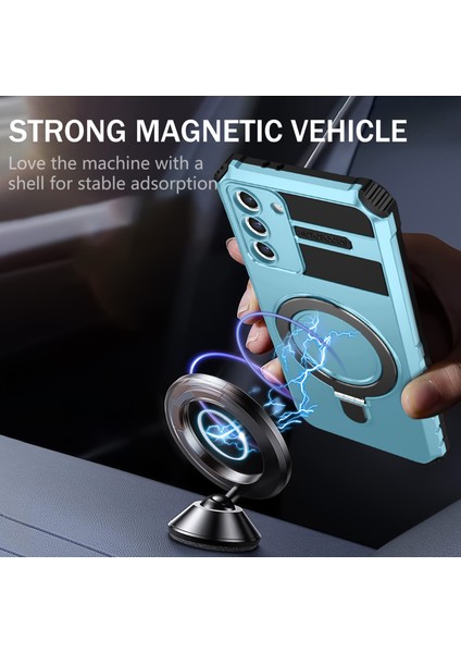 Samsung Galaxy S21 Plus 5g Manyetik Metal Yüzük Cep Telefon Kılıfı Pc+ Tpu Telefon Kickstand Cover (Yurt Dışından) fiyatları