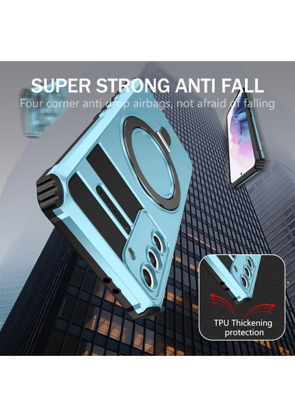 Samsung Galaxy S21 Plus 5g Manyetik Metal Yüzük Cep Telefon Kılıfı Pc+ Tpu Telefon Kickstand Cover (Yurt Dışından) fırsatları