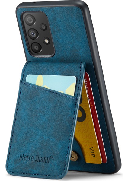 Samsung Galaxy A53 5g Rfıd Engelleme Kart Tutucu Kickstand Case Pu Deri+Tpu Telefon Kabuğu (Yurt Dışından)