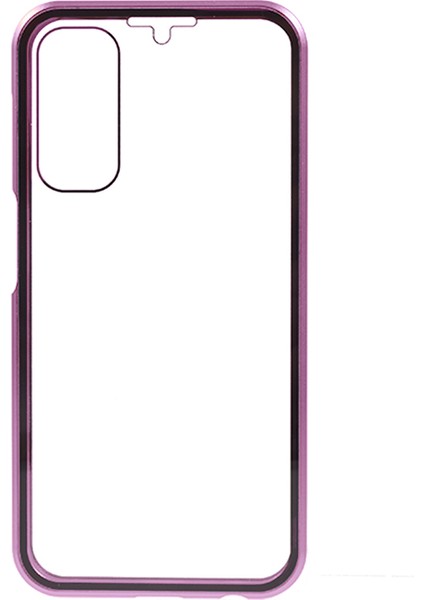 Samsung Galaxy A24 4g Açık Çift Taraflı Temperli Cam Kılıf Manyetik Adsorpsiyon Metal Çerçeve Telefon Kapağı (Yurt Dışından) fiyatları