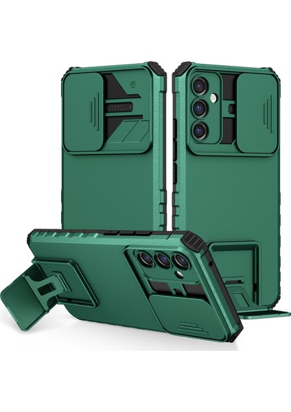 Samsung Galaxy A34 5g Kickstand Telefon Kılıfı Pc+ Tpu Slayt Kamera Kapağı ile Telefon Koruyucusu (Yurt Dışından)