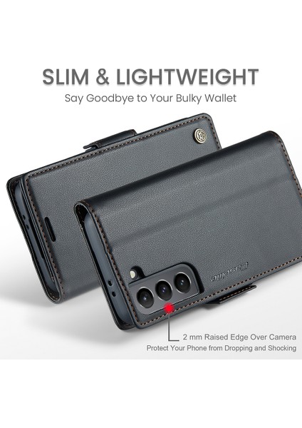 Samsung Galaxy S21 5G/S21 4g Rfıd Engelleme Flip Stant Kılıfı Deri Cüzdan Telefon Kapağı (Yurt Dışından) indirimleri