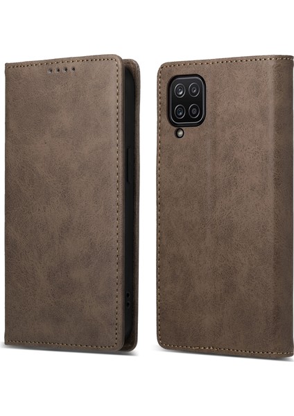 Samsung Galaxy A12 Stand Pu Deri Telefon Kapağı Rfıd Engelleme Cüzdan Telefon Kılıfı (Yurt Dışından) fiyatları