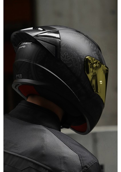 Rapıd Race Takaroa Mat Siyah Kask C4