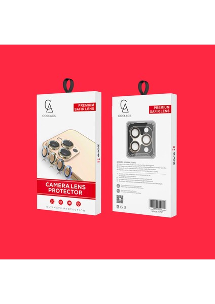 Apple iPhone 14 Pro Max ile Uyumlu Safir Damla Tekli Kamera Lens Koruyucu Derin Mor
