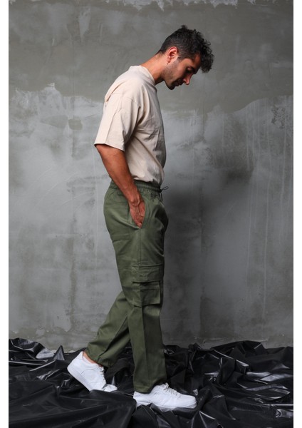 R-4334 Bel Lastik Stoperli Körüklü Cep Detaylı Gabardin Pantolon indirimleri