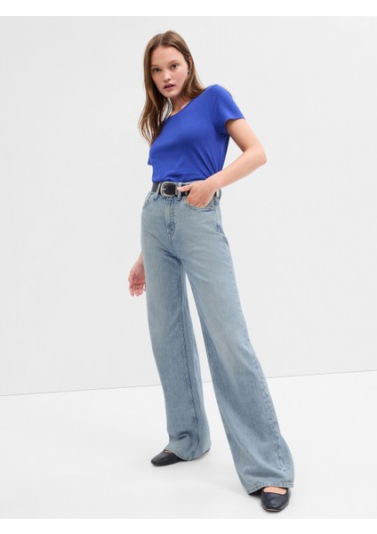 High Rise Wide-Leg Washwell™ Jean Pantolon