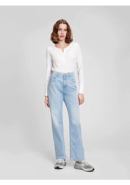 High Rise '90S Loose Washwell Jean Pantolon