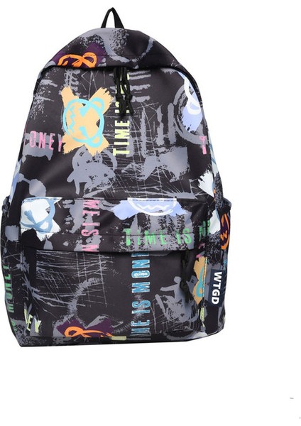 Büyük Kapasiteli Grafiti Okul Çantası (Yurt Dışından)