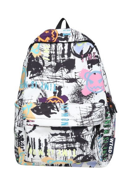 Büyük Kapasiteli Grafiti Okul Çantası (Yurt Dışından)