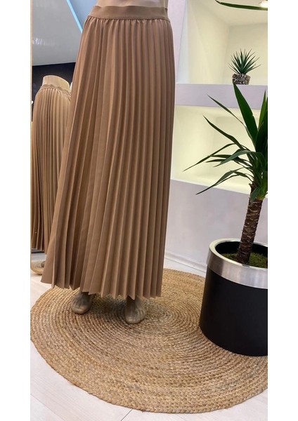 Pliseli Etek Camel