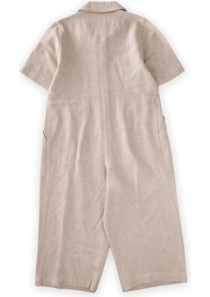 Beli Pileli Keten Tulum 2-7 Yaş Naturel modelleri