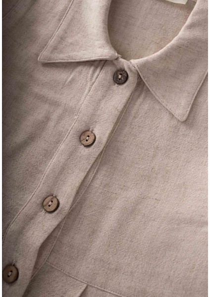 Beli Pileli Keten Tulum 2-7 Yaş Naturel fırsatları