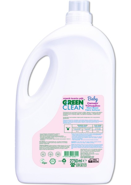 Green Clean Baby Çamaşır Yumuşatıcısı 2750 ml Yıkama