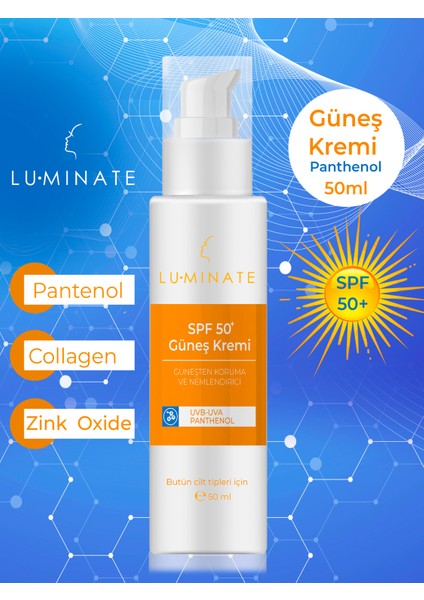 Güneş Kremi Spf 50+ Yüz ve Vücut Kremi Pantenol Suncare Yoğun Nemlenderici Yüksek Korumalı