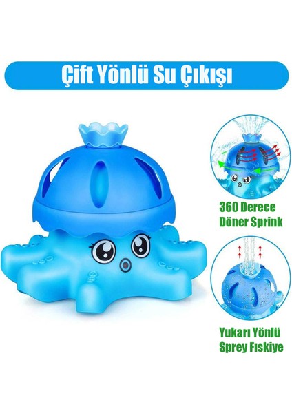 Ahtapot 360° Döner Su Fıskiyesi Banyo Bahçe Plaj Havuz Oyuncağı Su Fışkırtma Sprinkler fiyatları