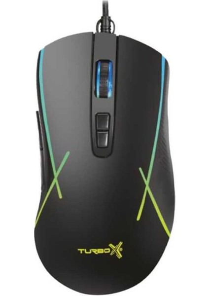 New Desing Tr-M5 3200DPI USB Kablolu Siyah Gaming Optik Mouse Rgb