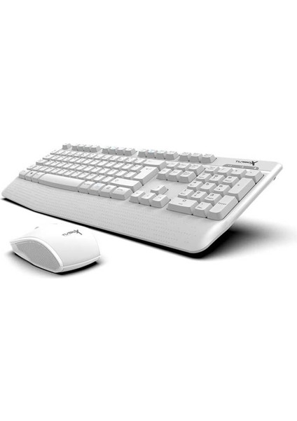 Workeys Office USB Kablosuz 2.4ghz Beyaz Multimedya Standart Q Kablosuz Klavye ve Mouse