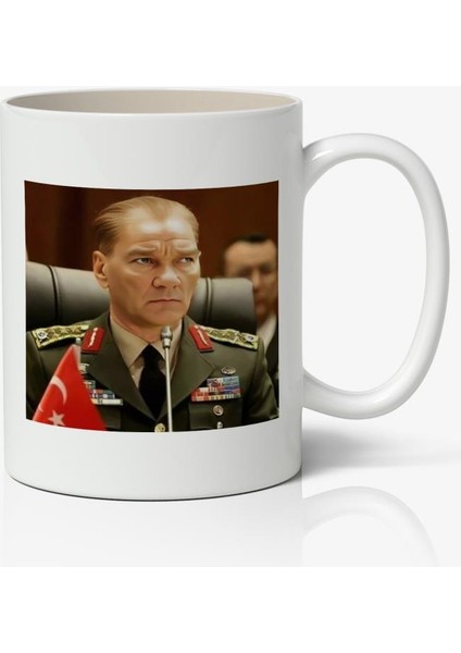 Atatürk Baskılı Kahve Kupa Bardak-2