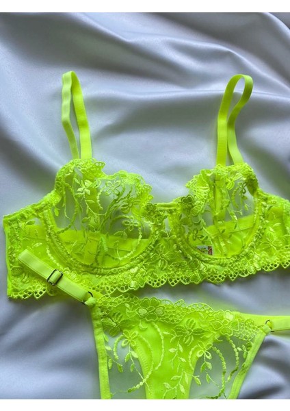 Balenli Bralet Sütyen Takımı Fantezi