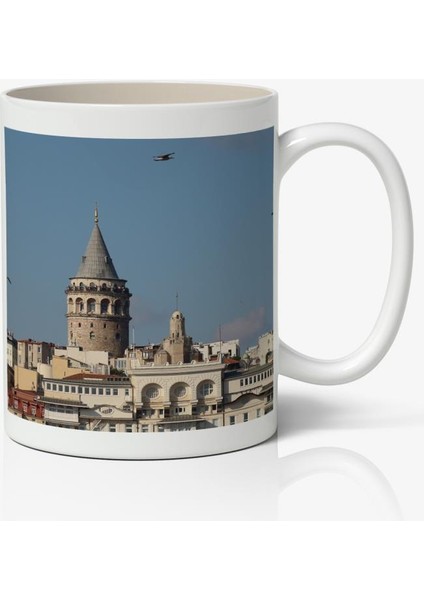 Galata Kulesi Baskılı Kahve Kupa Bardak-4