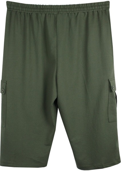 Erkek Büyük Beden Kargo Cepli Penye Kapri Haki fiyatları