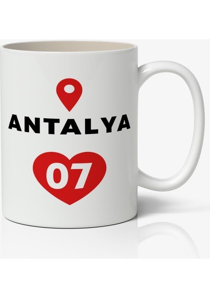 Antalya Baskılı Kahve Kupa Bardak