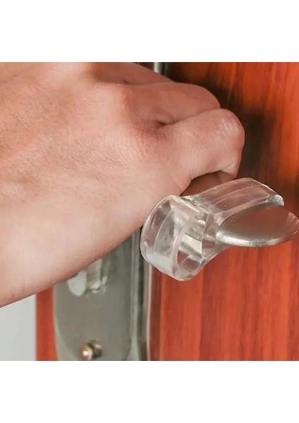 10LU Şeffaf Silikon Kapı Durdurucu Tutucu Pencere Kolu Stoperi Kapı Kolu Tamponu