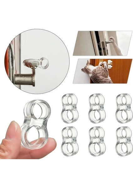 10LU Şeffaf Silikon Kapı Durdurucu Tutucu Pencere Kolu Stoperi Kapı Kolu Tamponu