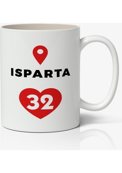 Isparta Baskılı Kahve Kupa Bardak