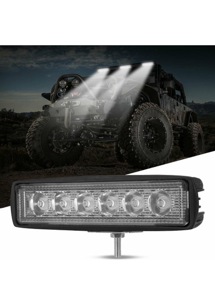 Off Road 6 Inç 18 W 6 LED Plastik Kasa Mini LED Bar Oto Gündüz Ledi Sis Farı