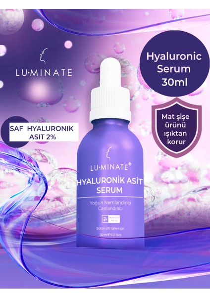 Hyaluronik Asit Serum 2% Yoğun Nemlendirici, Dolgunlaştırıcı, Canlandırıcı Cilt Bariyer Saf