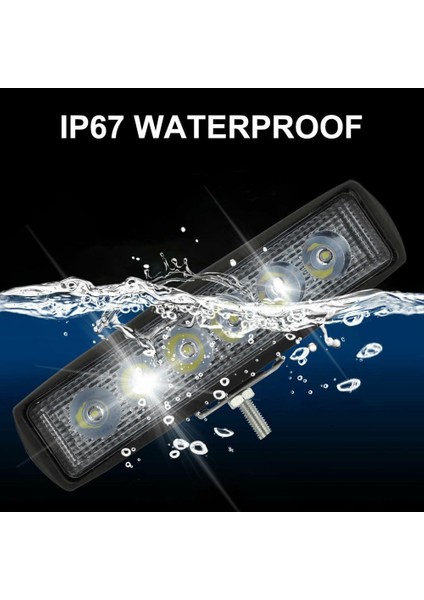 Off Road 6 Inç 18 W 6 LED Plastik Kasa Mini LED Bar Oto Gündüz Ledi Sis Farı indirimleri