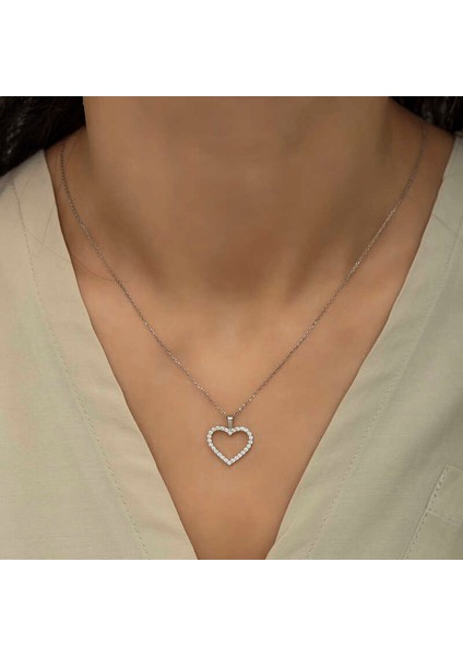925 Ayar Gumuss Kalp Bayan Kolye fırsatları