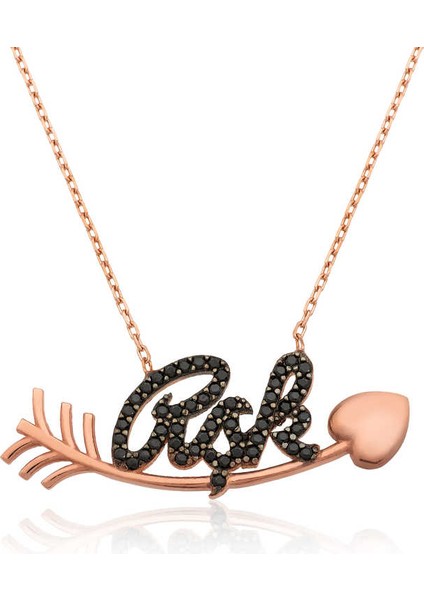 925 Ayar Gümüş Kalbe Giden Aşk Kolye