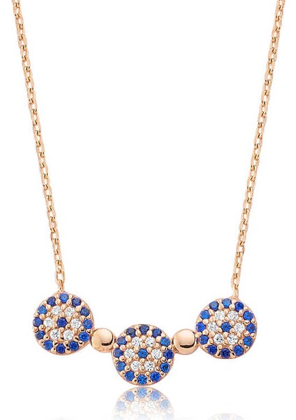 925 Ayar Gümüş Nazarlı Kadın Kolye