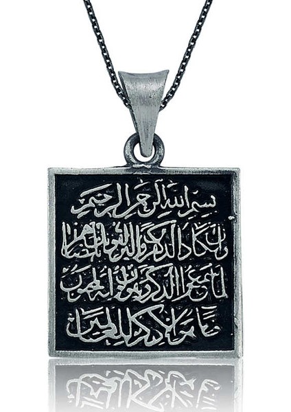 925 Ayar Gumuss Nazar Duası Bayan Kolye