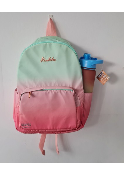 Rainbow Venüs K1562 Sırt Çantası + Gıpta Cool-J 1000ML Mavi-Kırmızı-Sarı Matara Seti