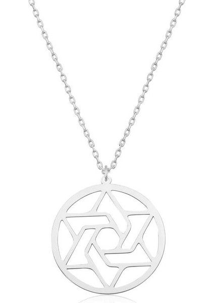 925 Ayar Gümüş Çember Kadın Kolye