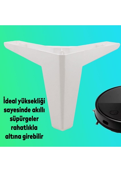 Sedir Lüks Mobilya Kanepe Sehpa Baza Tv Ünitesi Koltuk Ayağı Beyaz 12 cm Ayakları (4 Adet) fırsatları