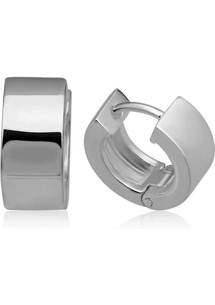 925 Ayar Gumuss Halka Erkek Küpe