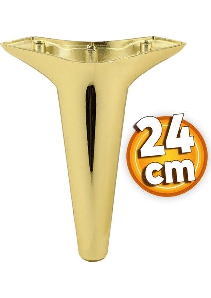 Aspen Lüks Mobilya Kanepe Koltuk Tv Ünitesi Baza Ayağı Ayakları 24 Cm Altın Gold Ayak (4 Adet)