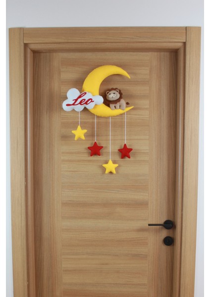 Leo İsimli Aydede Aslan Bebek ve Hastane Odası Kapı Süsü
