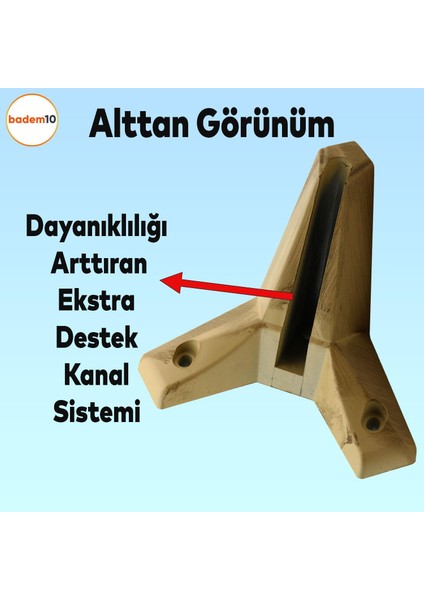 Sedir Lüks Mobilya Kanepe Sehpa Baza Tv Ünitesi Koltuk Ayağı Açık Ceviz 12 cm Ayakları (4 Adet) fırsatları