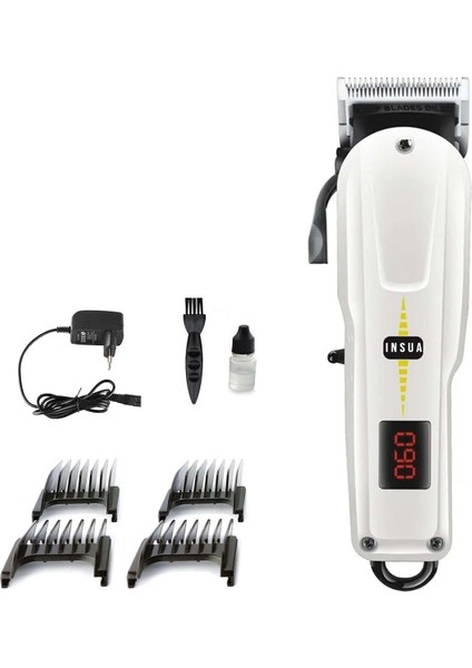 Saç Sakal Tıraş Makinesi Şarjlı LCD Ekran Profesyonel Insua HK-700 fırsatları