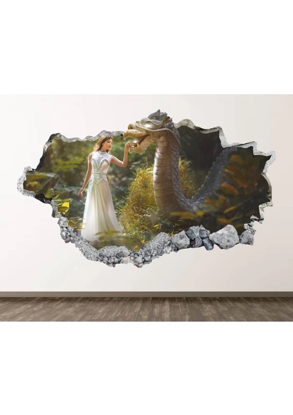 Peri Masalı Full Hd Baskı 3D Modern Duvar Sticker
