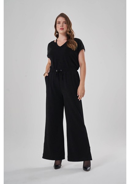 Beli Bağcıklı Siyah Pantolon modelleri